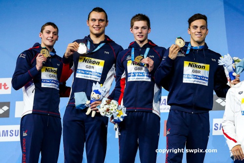 image 2017 FINA World Championships 4x200m relay podium