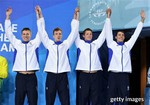 image of presentation 2018 Commonwealth games australia men's 4x200m freestyle bronze medallists