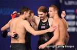 image bronze medallists mixed 4x200m freestyle relay 2018 LEN European Championships, Glasgow
